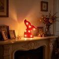 thumbnail image 4 of Partheme Fish Tail LED Marquee Night Light with Warm White Bulbs, Cute Mermaid Shaped Desk Lamp Battery Operated for Youth Bedroom Party, Wall Decor, Red, 4 of 6