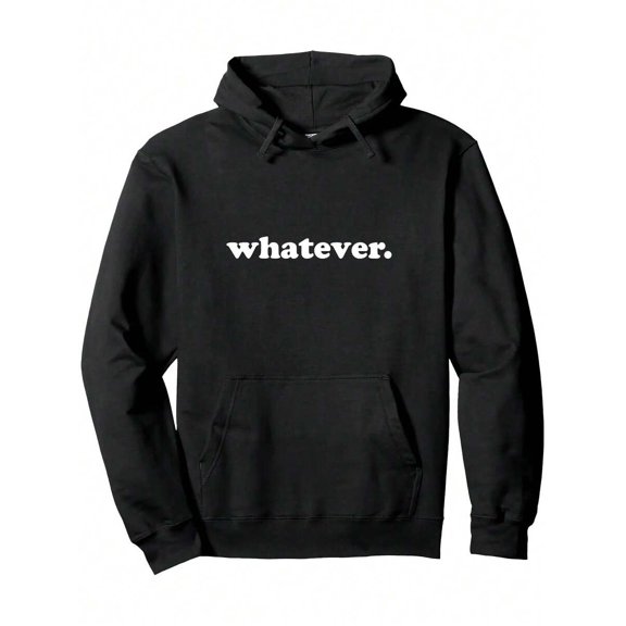 Whatever Saying Funny Sarcastic Teen Quote Retro Graphic Pullover Hoodie