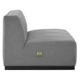thumbnail image 2 of Modway Conjure Channel Tufted Upholstered Fabric Armless Chair, Gray, 2 of 4