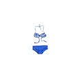 thumbnail image 1 of Raisins Womens Hollywood U-Wire Ruched 2 Piece Bikini, Blue, Medium, 1 of 2