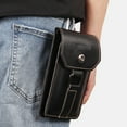 thumbnail image 1 of Riñonera con trabillas para cinturón para hombre, de moda, bolsa para teléfono para correr, acampar al aire libre negro S para 66 pulgadas, 1 of 10