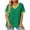 Yellow Tops, variant on YUGYXL Womens T-Shirt Short Sleeve Summer Oversized Tops V Neck Casual Basic Tees Fashion Color Block Plus Size Comfy Clothes Blue Tops L