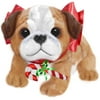Dog 7" Christmas Plush Wuffles, Bulldog