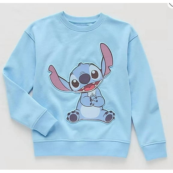 Disney Collection Little Kids Crew Neck Long Sleeve Lilo & Stitch Sweatshirt Size 4