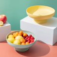thumbnail image 4 of Nordic PP Fruit Storage Rack Removable Bottom Drainer Basket Candy Plate Home Organizer Kitchen Tool for Vegetable Food Tray yellow, 4 of 6