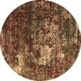thumbnail image 1 of Ahgly Company Indoor Round Oriental Brown Industrial Area Rugs, 7' Round, 1 of 4