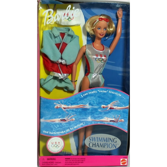 1999 Swimming Champion Barbie, NRFB, (24590) Non-Mint Box