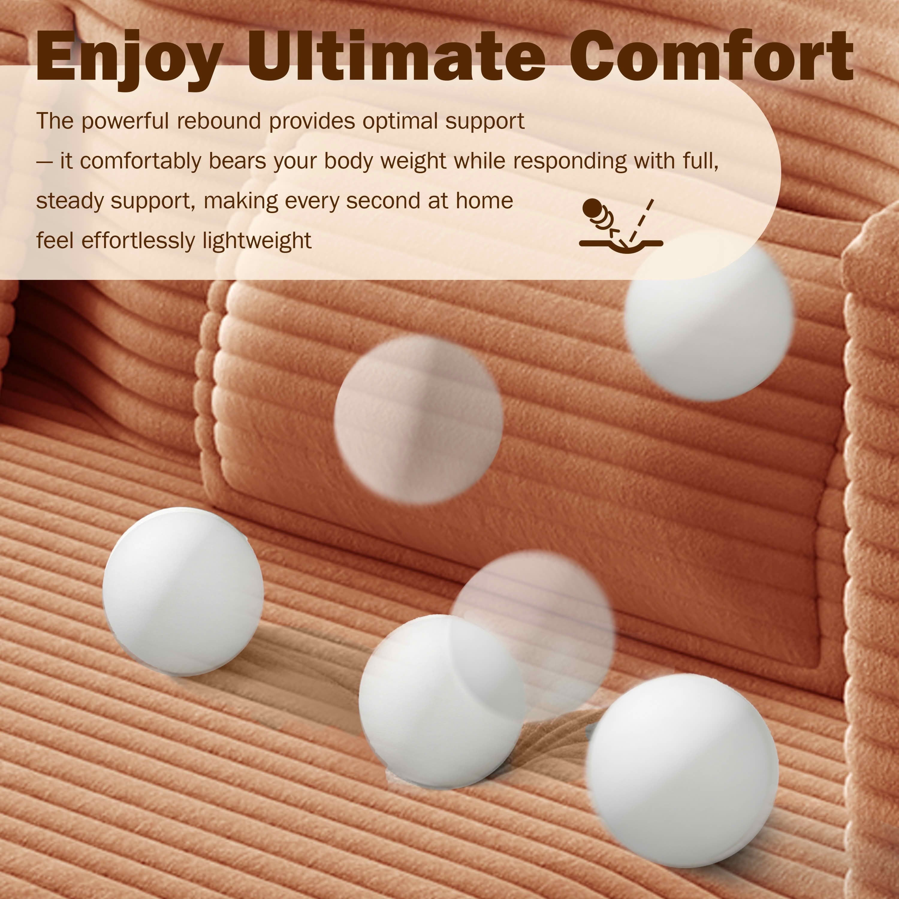 MAYEERTY Twin Corduroy Foldable Foam Floor Sofa Bed, Zero Assembly Vacuum Compressed Sleeper with 2 Pillows