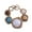 Blue, variant on opvise Easy-hook Clasp Alloy Link Chain Retro Bracelet Exaggerated Irregular Stone Women Bracelet Hand Decor