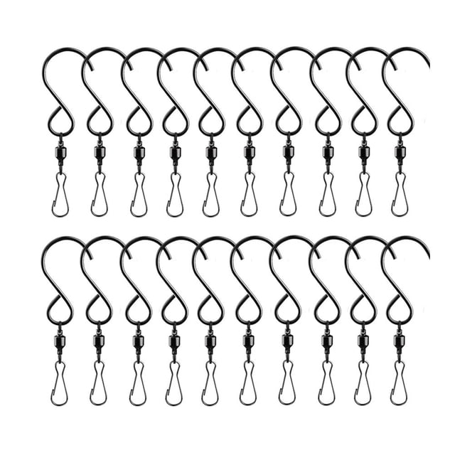 MasteelfCA 20pcs Dual Swivel Hooks Wind Chimes Twisters Garden Swivel Hooks Clips