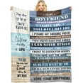 thumbnail image 1 of LHSHID Boyfriend Birthday Gift Throw Blankets I Love You Gifts for Him to My Boyfriend Blanket Anniversary Romantic Gifts Blanket for Bed Couch Soft Throw Blankets for Christmas Valentines 40"x50", 1 of 6
