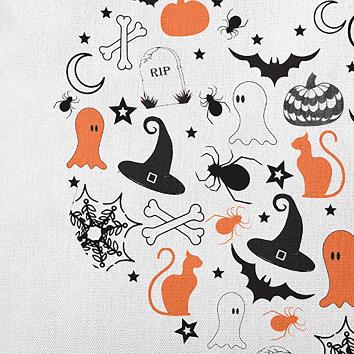 18" x 18" Simply Daisy Halloween Heart Polyester Accent Pillow, Traditional Orange Qty 1
