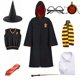 thumbnail image 2 of Uniforme escolar de bruja y mago para niños adultos, estilo Harris Potter, túnica, capa, bufanda, corbata, varita, collar, disfraz de Halloween, 2 of 4