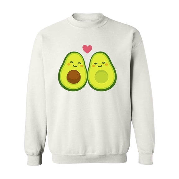 Cute Avocado  Halves With Heart  Sweatshirt Men -Image by Shutterstock, Male x-Large