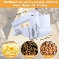 thumbnail image 2 of Râpe à Fromage Rotative Manuelle avec Tambour en Acier Inoxydable pour Râper Fromage Dur Chocolat Noix Outil de Cuisine (Blanc), 2 of 5
