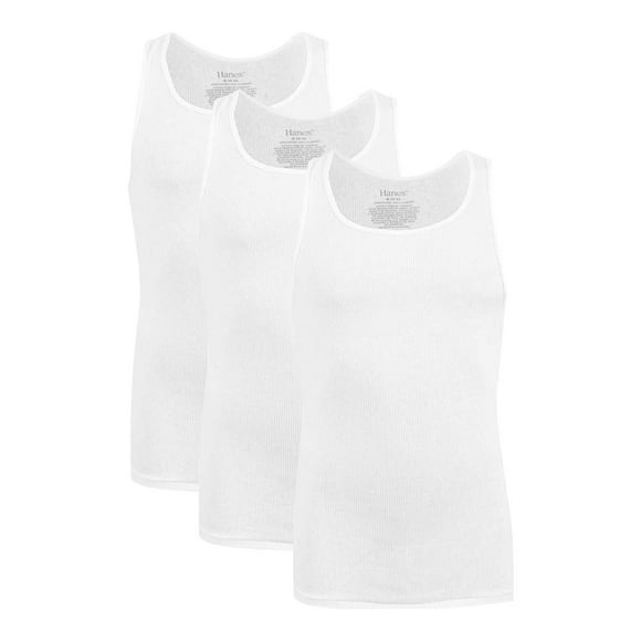 Camiseta Hanes Red Label para Hombre, 3 Piezas Blanco Talla EG