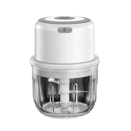 

PASILI 300ml Wireless Handheld Garlic Slicer Masher Electric Food Chopper Processor White