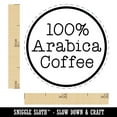 thumbnail image 2 of 100% Arabica Coffee Label Self-Inking Rubber Stamp Ink Stamper - Brown Ink - Mini 1/2 Inch, 2 of 7