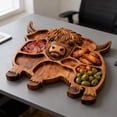 thumbnail image 2 of Highland Cow Wooden Charcuterie Board, Highland Cow Wooden Cutting Board, Highland Cow Gifts Charcuterie Board, Rustic Farmhouse Serving Platter For Home Party Kitchen, 2 of 14