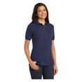 thumbnail image 4 of Port Authority Women's Heavyweight Cotton Pique Classic Fit Polo Shirt Navy 3X-Large, 4 of 4