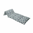 thumbnail image 4 of Floral Floor Pillow Lounger Cover, Ombre Flowers Romantic Perennial Bouquet Florets Digital Watercolor Effect Art Image, Nap Mat Printed Fabric Case for 5 Pillows, 88" x 27", Grey Navy, by Ambesonne, 4 of 5