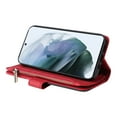 thumbnail image 3 of Compatible avec Samsung Galaxy S21 FE 5G Étui Portefeuille avec Fentes pour Cartes en Cuir PU Fermeture Éclair Folio Rabattable, 3 of 5