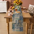 thumbnail image 2 of Nautical Coastal Table Runner 72 Inches, Vintage Sea Anchor Boat Underwater World Beige Bed Runner Dresser Scarves Tabletop for Indoor Outdoor Parties/Ceremony/Banquet, 18" x 72", 2 of 9