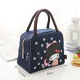 thumbnail image 2 of Bolso Bolsa de Almuerzo Alimentos Comida Forma de Chica Para Viaje Picnic Portátil Azul Sunnimix Bolso del almuerzo, 2 of 7