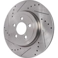 thumbnail image 3 of New Cross-drilled Brake Disc Compatible With Dodge Challenger SXT Plus 6 Cyl 3.6L Magnum SE 6 Cyl 3.5L Charger SXT 6 Cyl 3.6L 2005-2022 By 43087 53023 63206 780256 900241 48880256, 3 of 7