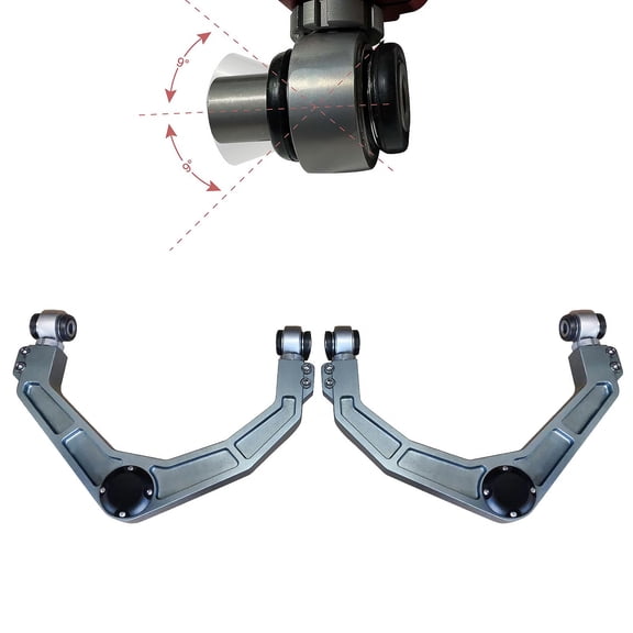 BST BSSP Pair 3" Forged Upper Control Arm For Ram 1500 2006-2022, 2-4" Adjustable Front Aluminum Control Arm Fit For Dodge Ram Trucks,Suspension Lift Kit W/Adjustable End Bushing Kit