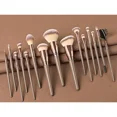 thumbnail image 2 of Juego de brochas de maquillaje, brochas para base, brochas para sombras de ojos, herramientas de belleza, paquete de 15 herramientas para brochas de maquillaje, 15 piezas, marrón y dorado, 2 of 4