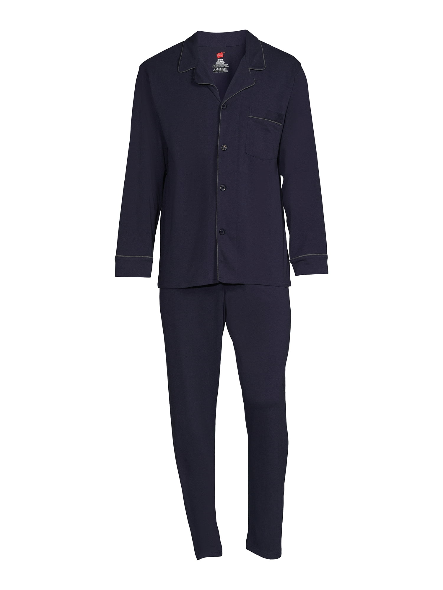 Hanes Men’s Ultrasoft Breathable Cotton Modal Stretch Knit Pajama Set, 2-Piece, Sizes S-5XL