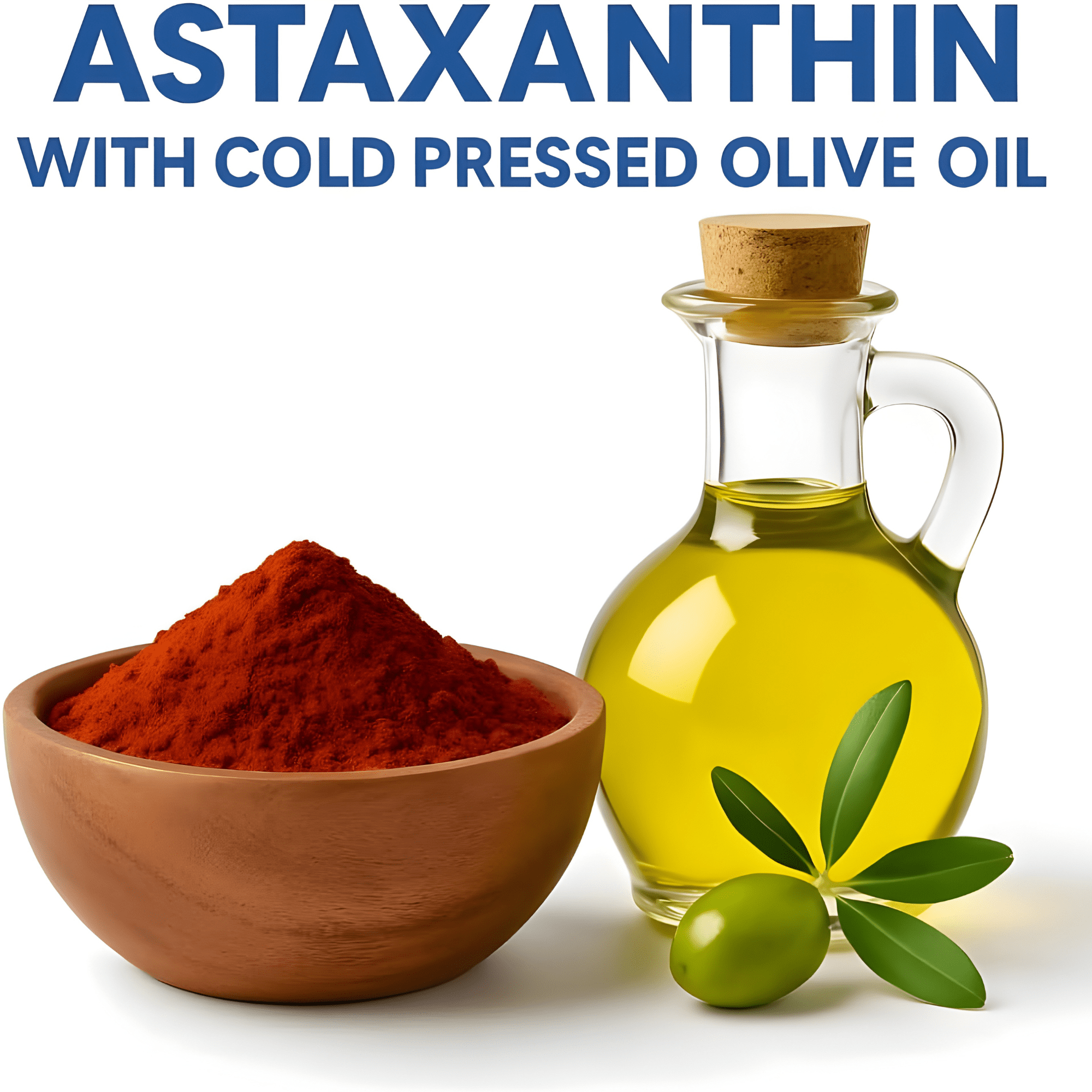Astaxanthin Liquid Drops Infused with Cold Pressed Extra Virgin Olive Oil – 12mg per Serving – Natural Antioxidant Support – 2 fl oz Dropper Bottle – Vegan, Non-GMO