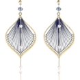 thumbnail image 1 of Pendientes de circonita ovalada geométrica con personalidad sencilla para mujeres y niñas, ZJ8663, 1 of 5