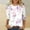 White, variant on OKBOP White Summer Tops for Women 3/4 Sleeve Floral Crew Neck T-Shirts Womens Shirts Under $5