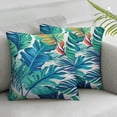 thumbnail image 2 of Nawypu  Palm Leaves Bed Pillow Covers, Tropical Beach Turquoise Green Palms Decorative Throw Pillow Cover Cushion Case for Sofa Bed Living Room Farmhouse Decorations, 2pcs  Pillowcases, 2 of 6