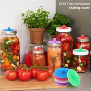 Pickle Pipes - Airlock Fermentation Lids - Fermentation Kit For Wide Mouth Mason Jar Sauerkraut & Pickle Kit - Fermentation Jar Not Included(5pc)