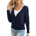 thumbnail image 2 of Traleubie Women's Sweaters Cardigan V Neck Button Down Open Front Shrug for Women s-2xl, 2 of 7