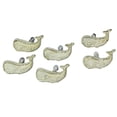 thumbnail image 2 of Zeckos White Cast Iron Whale Nautical Cabinet Drawer Pull Set of 6, 2 of 7