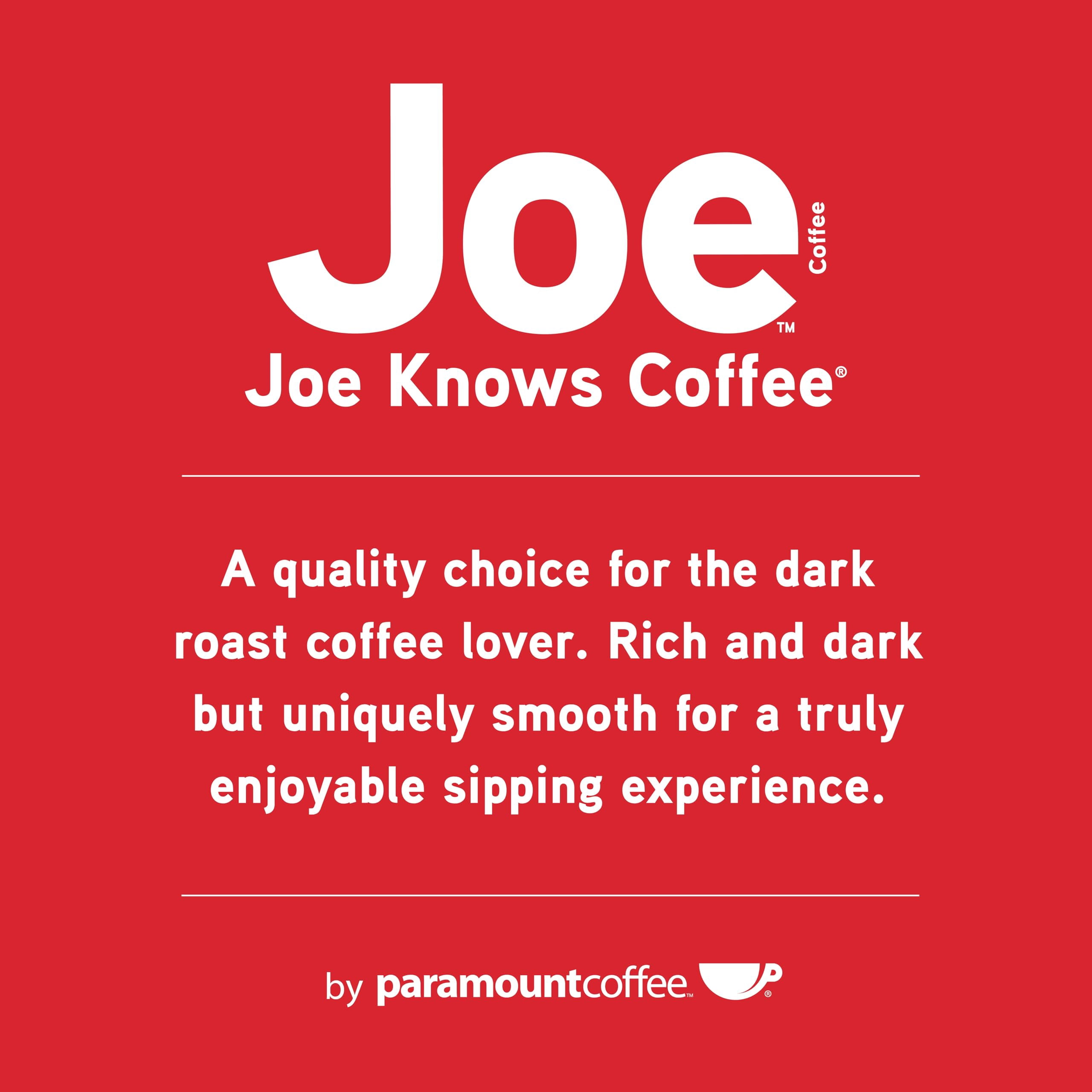 Joe Knows Coffee, Tall Dark and Handsome, 50 Count BPI certified Compostable Pods