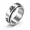 Silver, variant on Men's Cat Spinner Ring, Titanium Steel Rotating Band, 8mm Fidget Ring