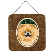 Carolines Treasures SS8725DS66 Pomeranian Aluminum Metal Wall or Door Hanging Prints, 6 x 6", Multicolor