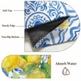 thumbnail image 6 of Watercolor Lemons Weeping 2'x6' Runner Rugs for Hallway Kitchen Bedside Non Slip Washable, Summer Blue Floral Entryway Rug Runners with Rubber Backing, Long Carpet Runner for Laundry Room, 6 of 8