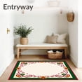 thumbnail image 3 of ODIKA 6'x9' Machine Washable Non-Slip Area Rug, North Pole Adventure Embroidery Kit High Traffic Rug, Green, 639252, 3 of 7