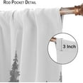 thumbnail image 6 of Forest Blackout Curtains Watercolor Black Grey Trees Rustic Forest Kids Boys Men Bedroom Living Room Bathroom Rod Pocket Decoration Window Drapes 2 Panels W26xL84in, 6 of 6