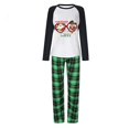 thumbnail image 4 of Pijamas familiares navideños a juego, conjuntos de pijamas verdes con gafas de sol, Navidad en julio, 4 of 4