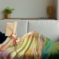 thumbnail image 3 of Mermaid Soft Flannel Fleece Throw Blanket, Mermaid Playing Violin at Sunset View Colorful Realistic Design Soft Dreamlike, Cozy Plush for Indoor and Outdoor Use, 50" x 70", Multicolor, by Ambesonne, 3 of 5