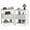 White, variant on EDX Wall-Mounted Bedside Table, Built-in Outlet with USB/Type-C Ports and Adjustable Drawer, 3-Tier Storage Shelf with Fabric Drawer for Bedroom Space Saving, Black+Genuine antique wood color