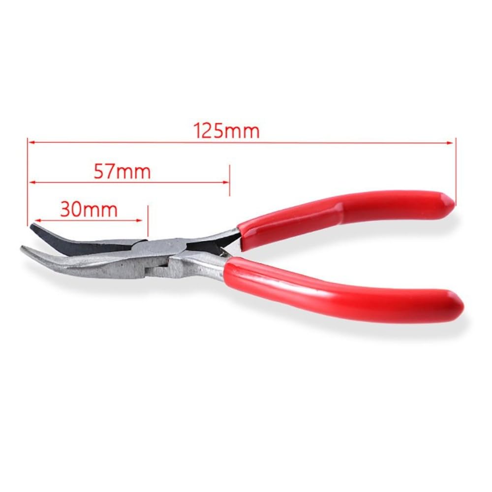 3Pcs Jewelry Pliers Set Including 6-in-1 Jewelry Pliers Bent Nose Pliers Flat Nylon Nose Pliers