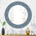 thumbnail image 2 of DESIGN ART Designart 'Scandinavian 4' Printed Mid-Century Oval or Round Wall Mirror - Blue 20in.x30in., 2 of 5